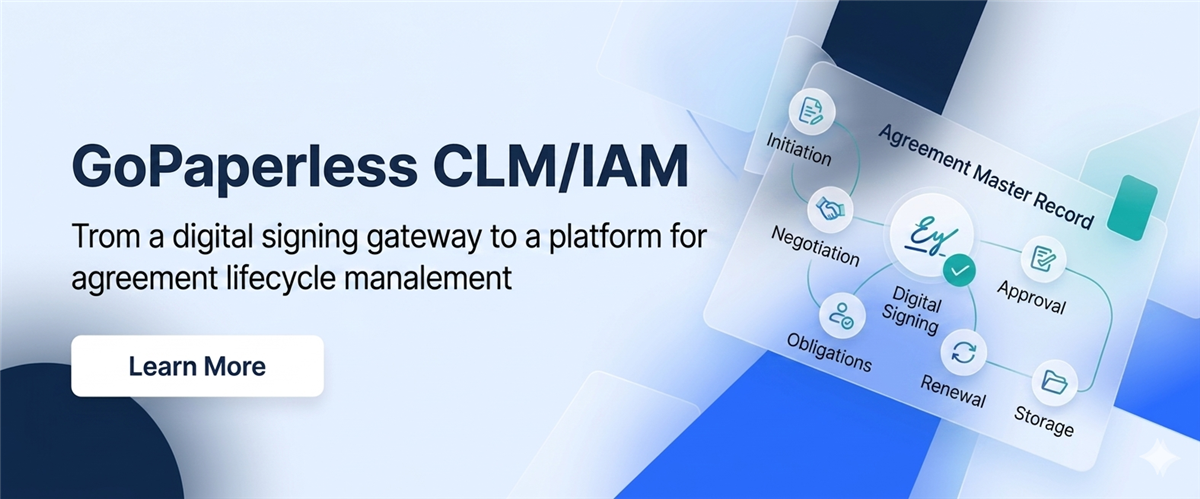 GoPaperless evolves into CLM/IAM—from a digital signing portal to a full agreement lifecycle management platform.