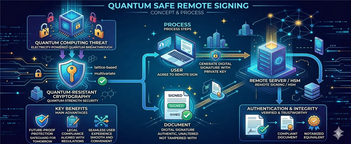 Post-quantum remote signing for long-term digital trust