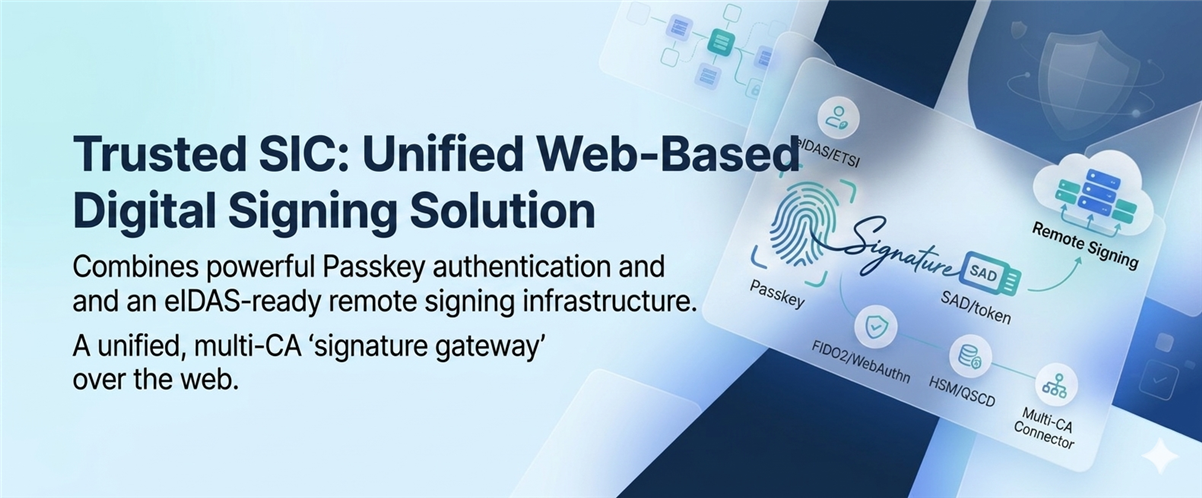 Trusted SIC – Unifying Remote Signing and Passkey for a standardized, secure and multi-CA digital signature experience.